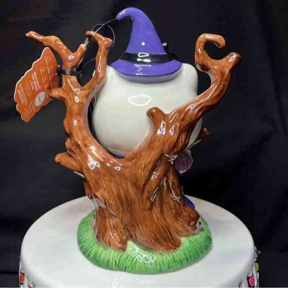 Blue Sky ClayWorks Hello Kitty Ceramic Halloween Witch Broomstick Spooky Figure - Picture 4 of 11